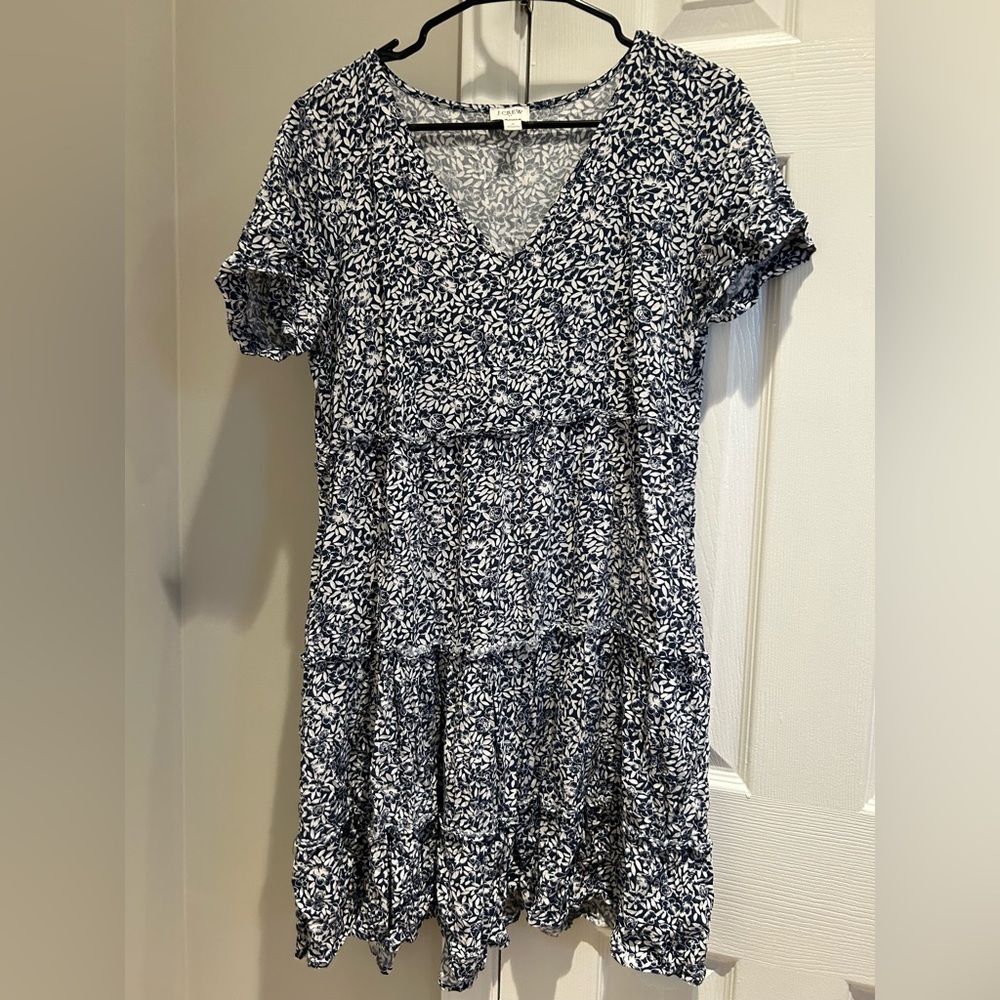 J.Crew Blue Floral Dress